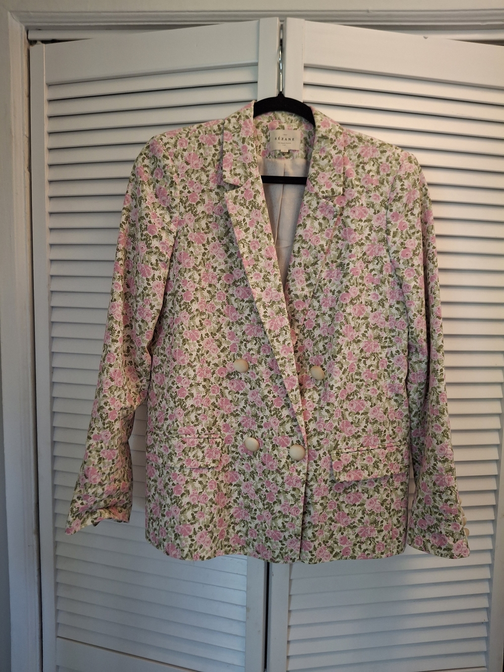 Sezane Christie Jacket In Peonies Sz 8